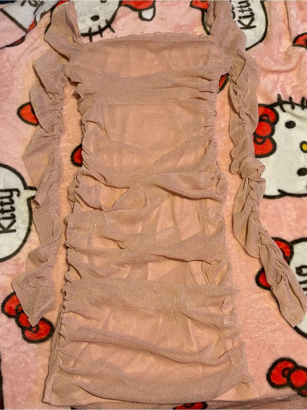 Sparkle Pink Ruffle Dress